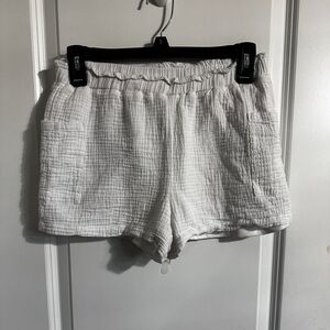 Hello Franki Youth XL (14) White Cotton Gauze Shorts - Excellent Condition